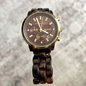 Michael Kors Tortoise Shell and Gold Watch MK5216